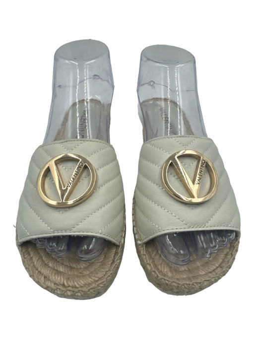 Valentino by Mario Valentino Shoe Size 37 Cream & Beige Leather slides Sandals Cream & Beige / 37