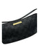 Gucci Black Denim Monogram Gold Tone Hardware Zip Boat Clutch Black