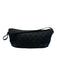 Gucci Black Denim Monogram Gold Tone Hardware Zip Boat Clutch Black