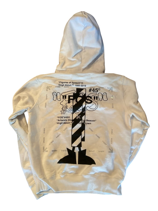 Virgil Abloh Size S White Cotton Words Hoodie Men's Jacket S