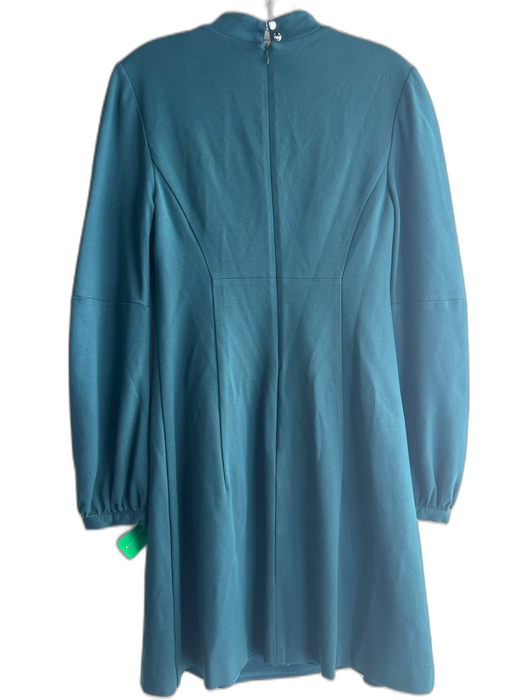 Trina Turk Size 6 Teal Green Rayon Blend Mock Neck Knee length Dress Teal Green / 6