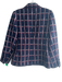 Favorite Daughter Size 2 Navy Blue, Red, White Wool Blend Tweed Plaid Jacket Navy Blue, Red, White / 2