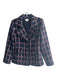 Favorite Daughter Size 2 Navy Blue, Red, White Wool Blend Tweed Plaid Jacket Navy Blue, Red, White / 2