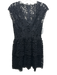 Shoshanna Size 2 Black Nylon Blend Floral Lace Overlay Sleeveless Back Zip Dress Black / 2