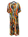 Maeve Size S Multicolor Viscose & Nylon Blend Button Detail Watercolor Dress Multicolor / S