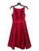 Adrianna Papell Size 6 Red Polyester V Back Sleeveless Pleated Pockets Gown Red / 6