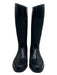 Gucci Shoe Size 38 Black Rubber Guccisima Knee High Back Zip Rainboot Boots Black / 38