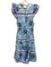 STS Sail to Sable Size XS Purple, Green, blue Cotton Ruffle Cap Sleeve Dress Purple, Green, blue / XS