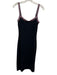 St John Evening Size 4/6 Black & Pink Wool Blend Sleeveless Rhinestone Dress Set Black & Pink / 4/6