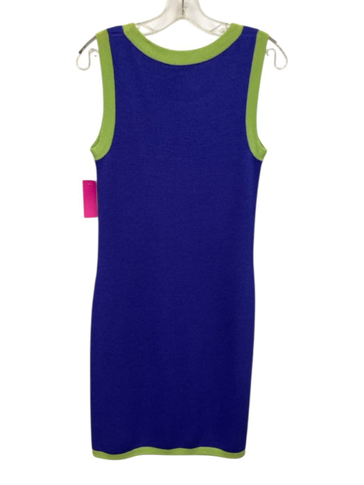 St John Collection Size 4/6 Purple & Green Wool Blend Sleeveless Knit Dress Set Purple & Green / 4/6