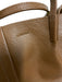ALLSAINTS Brown Leather Top Handle Silver Hardware Pouch Inc. Tote Bag Brown / Large