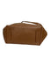 ALLSAINTS Brown Leather Top Handle Silver Hardware Pouch Inc. Tote Bag Brown / Large