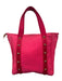 Louis Vuitton Hot pink Canvas Leather trim Studded Tote Shoulder Bag Hot pink / Medium