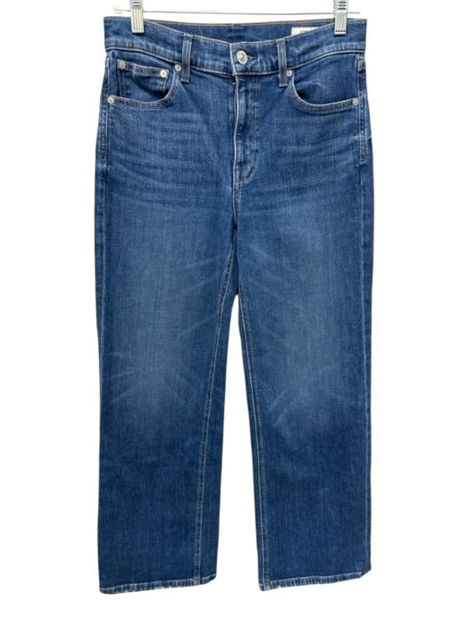 AYR Size 27 Medium Wash Cotton Blend Mid Rise Zip & Button Wide Leg Jeans Medium Wash / 27