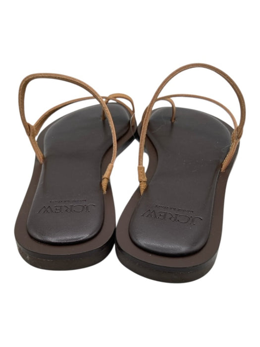 J. Crew Shoe Size 7.5 Tan & brown Leather Toe Ring Crossover Straps Sandals Tan & brown / 7.5