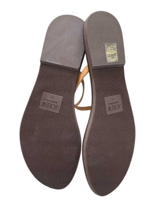 J. Crew Shoe Size 7.5 Tan & brown Leather Toe Ring Crossover Straps Sandals Tan & brown / 7.5
