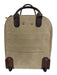 Bric's Beige & Brown Suede Zip Close Wheels Luggage Beige & Brown