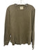Buck Mason Size M Green Cotton Blend Ribbed Crew Neck Men's Long Sleeve Shirt Green / M