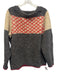No Brand Size Est L Gray & Red Wool Blend Knit Crew Neck Men's Sweater Gray & Red / Est L