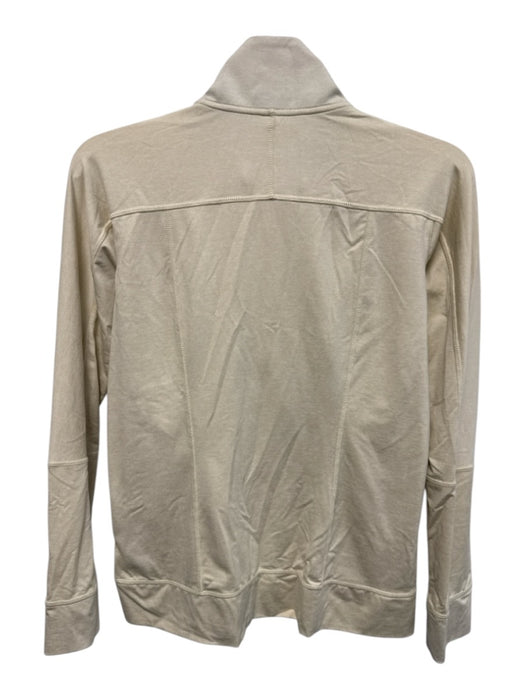 Patagonia Size S Yellow Beige Polyester Blend Heathered Zip Front Jacket Yellow Beige / S