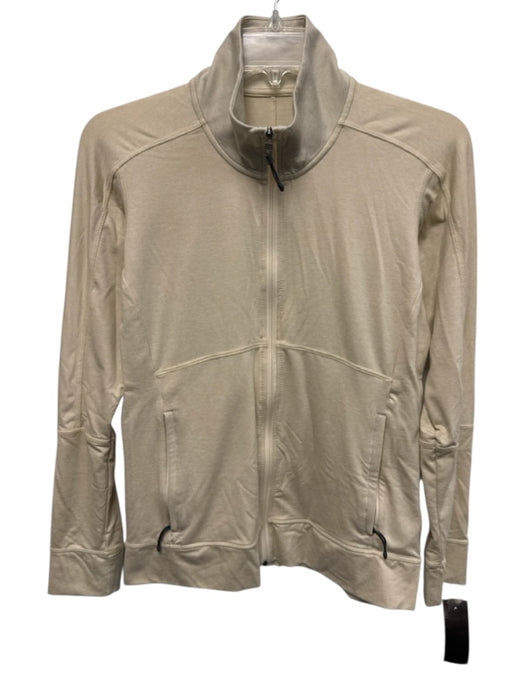 Patagonia Size S Yellow Beige Polyester Blend Heathered Zip Front Jacket Yellow Beige / S
