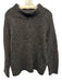 Moth Size S Dark Gray Acrylic & Wool Blend Boucle Knit High Neck Sweater Dark Gray / S