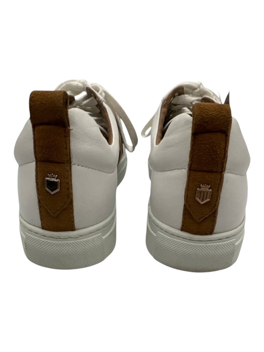 Fairfax & Favor Shoe Size 38 White, Brown & Navy Leather Upper Low Top Sneakers White, Brown & Navy / 38
