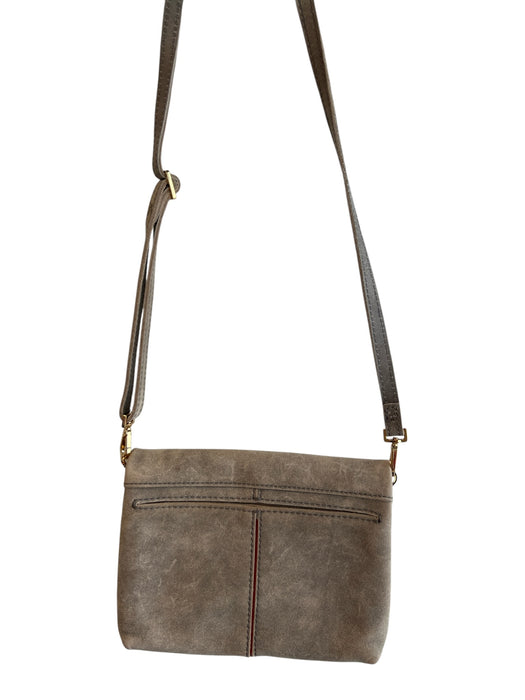 Hammitt Brown Leather Gold Tone Hardware Zip Pocket Magnetic Close Bag Brown / S
