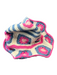 Jocelyn Pink Blue & White Cotton Knit Granny Squares Bucket Hat Pink Blue & White / One Size