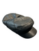 No Brand Black Leather Solid Color Newsboy Hat Black / One Size