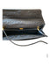 Rodo Black Ostrich Leather Removable Chain Inside & Out Pockets Clutch Bag Black / Small