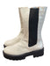 Stuart Weitzman Shoe Size 11.5 Black & Ivory Leather Rubber Sole Chunky Boots Black & Ivory / 11.5