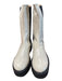 Stuart Weitzman Shoe Size 11.5 Black & Ivory Leather Rubber Sole Chunky Boots Black & Ivory / 11.5