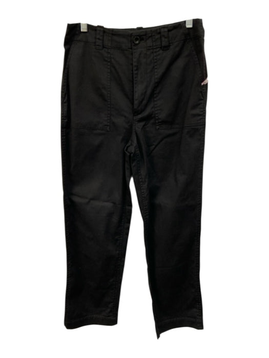 Jenni Kayne Size 4 Black Cotton Zip Fly Straight Leg Pants Black / 4