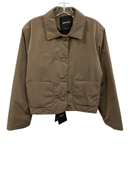 Mossimo Dutti Size S Taupe Polyester Button Front Front Pockets Jacket Taupe / S