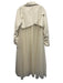 TCEC Size 2 Cream White Polyester Collar Tulle Belt Inc. Button up Coat Cream White / 2