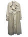 TCEC Size 2 Cream White Polyester Collar Tulle Belt Inc. Button up Coat Cream White / 2