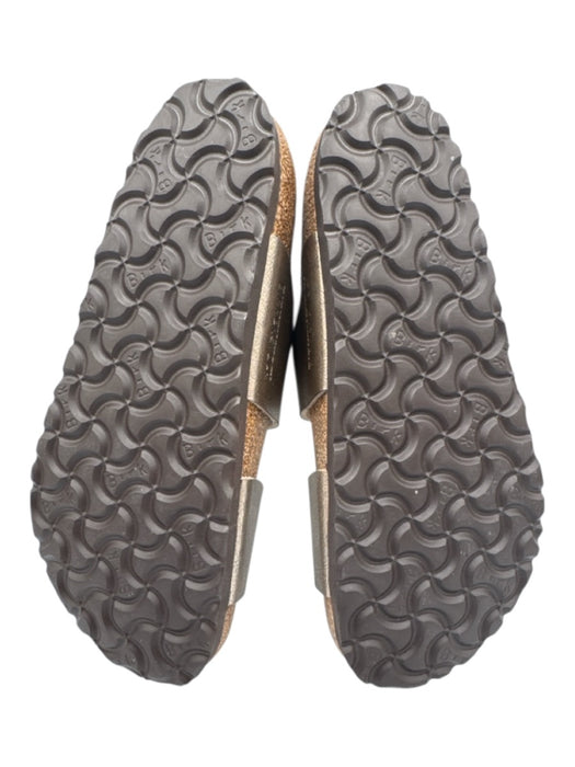 Birkenstock Shoe Size 36 Silver & Brown Leather Cork Sole Double Strap Sandals Silver & Brown / 36