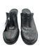 Born Shoe Size 36.5 Black Leather Wood Heel Zipper Detail Block Heel Clog Mules Black / 36.5