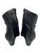 Baretraps Shoe Size 7.5 Black Leather Wood Block Heel rouched detail Booties Black / 7.5
