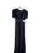 Ieena for Mac Duggal Black Missing Material Tag Satin Short Puff Sleeve Dress Black