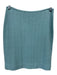 St. John Size 4 Turquoise Blue Wool Blend Knit Button Detail Jacket Skirt Set Turquoise Blue / 4