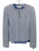 St. John Collection Size 2 Periwinkle Blue & White Wool Blend Knit Skirt Set Periwinkle Blue & White / 2