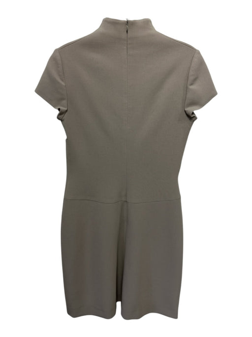 Ralph Lauren Size S Taupe Brown Wool Blend Short Sleeve Assymetric Dress Taupe Brown / S