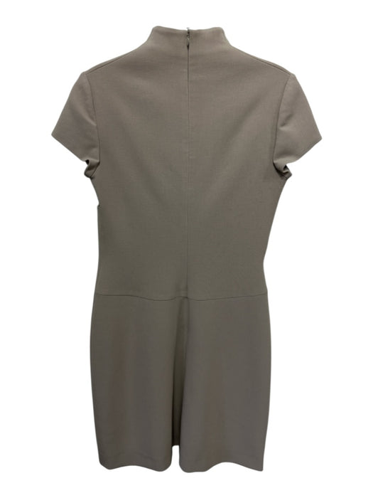 Ralph Lauren Size S Taupe Brown Wool Blend Short Sleeve Assymetric Dress Taupe Brown / S