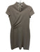 Ralph Lauren Size S Taupe Brown Wool Blend Short Sleeve Assymetric Dress Taupe Brown / S
