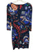 Roberto Cavalli Size S Navy Blue, Red & Multi Polyamide Blend Floral Dress Navy Blue, Red & Multi / S