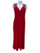 Tony Bowls Size M Red Polyester Sleeveless Crystal Embellished Beaded Gown Red / M