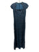Tadashi Shoji Size XS Dark Teal Blue Cotton & Nylon Sequin Lace Overlay Gown Dark Teal Blue / XS