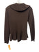 Lauren Ralph Lauren Size P/S Brown Lambswool Ruffle Knit Peplum Collar Sweater Brown / P/S